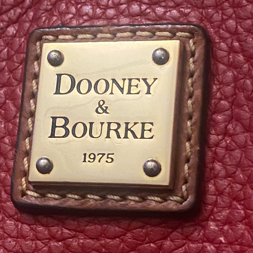 Dooney & Bourke Red pebble grain small Lexington tote
